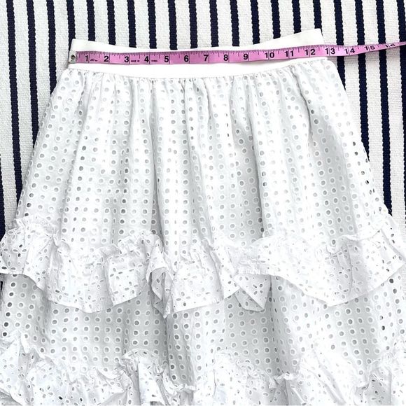 Senlis Lila White Eyelet & Lace Midi Skirt NWOT - Picture 7 of 10